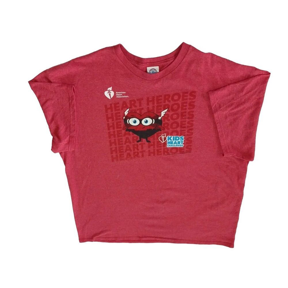 Delta American‎ Heart Association T-shirt  Kids Heart Challenge Red Logo